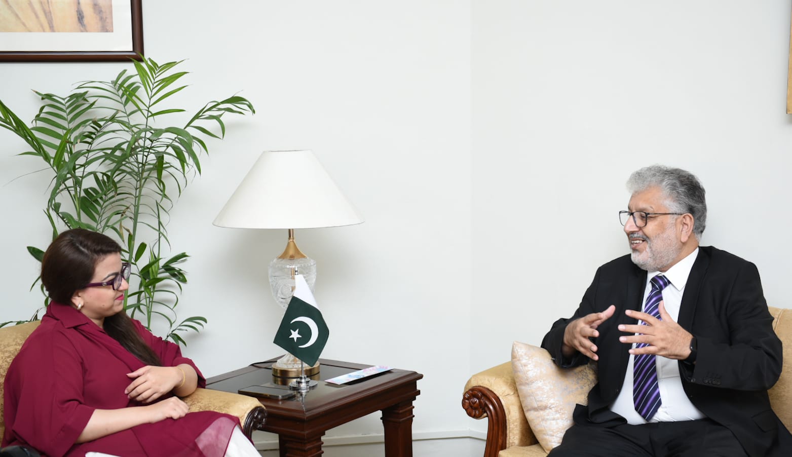 Sapm Shaza Fatima Khawaja held a meeting with Chairman Higher Education Commission Dr Mukhtar Ahmed.